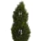 5.5ft. UV Resistant Double Pond Cypress Spiral Topiary Artificial Tree in White Tower Planter